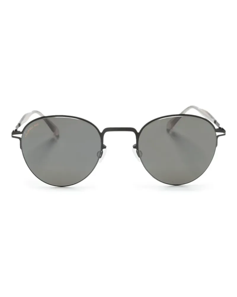 Mykita Tate Sonnenbrille mit ovalem Gestell - Schwarz Schwarz