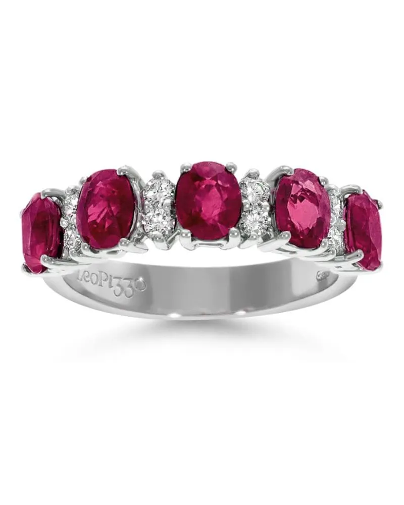 LEO PIZZO 18kt Eternity Weißgoldring mit Diamanten - Silber Silber