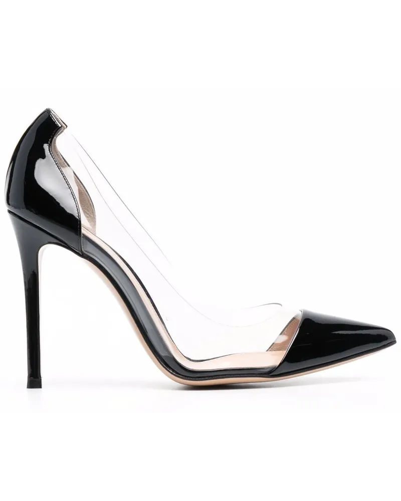 Gianvito Rossi Plexi Pumps 105mm - Schwarz Schwarz