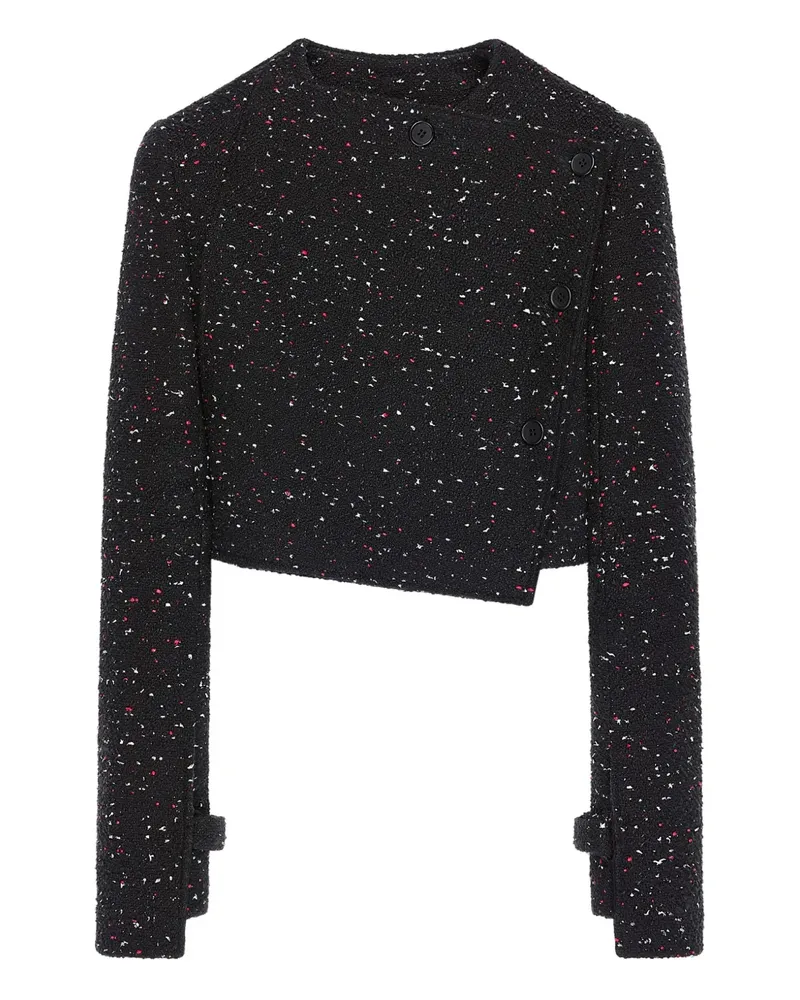 Courrèges Kurze Tweed-Jacke - Schwarz Schwarz