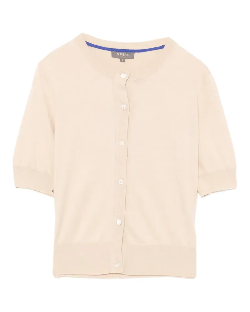 N.Peal T-Shirt mit rundem Ausschnitt - Nude Nude