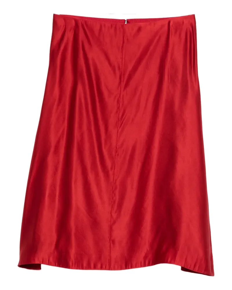 KHAITE satin midi skirt - Rot Rot
