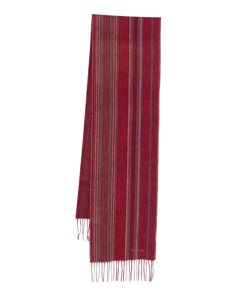 Paul Smith Gestreifter Schal - Rot Rot