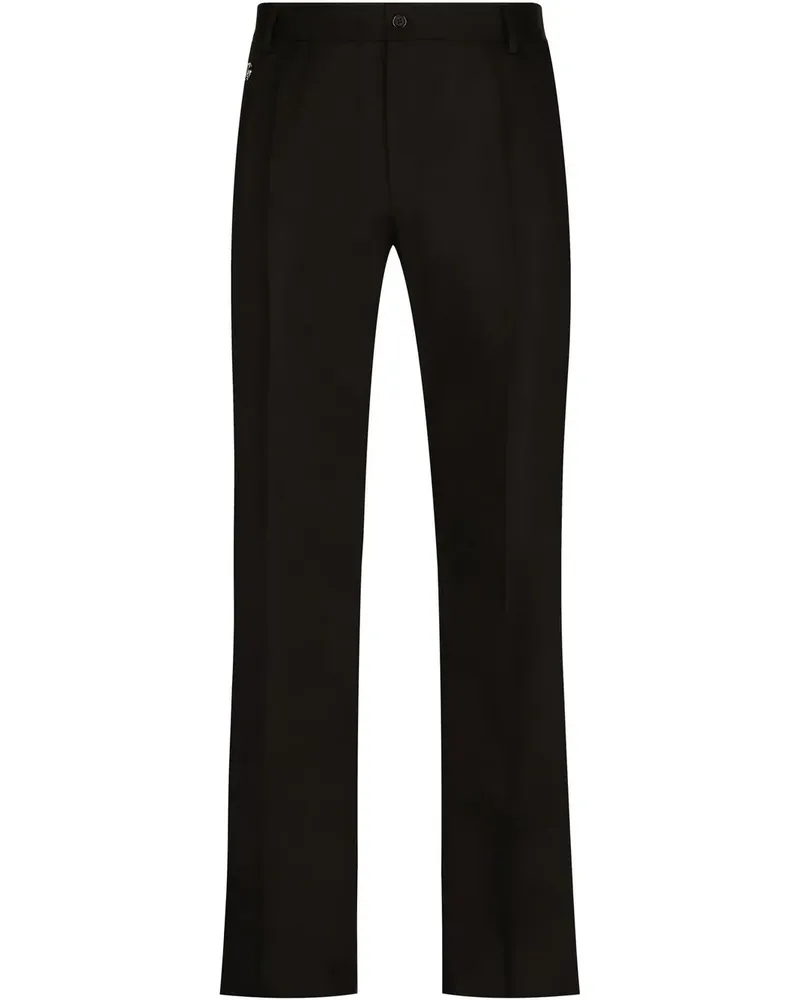 Dolce & Gabbana Hose mit DG-Patch - Schwarz Schwarz
