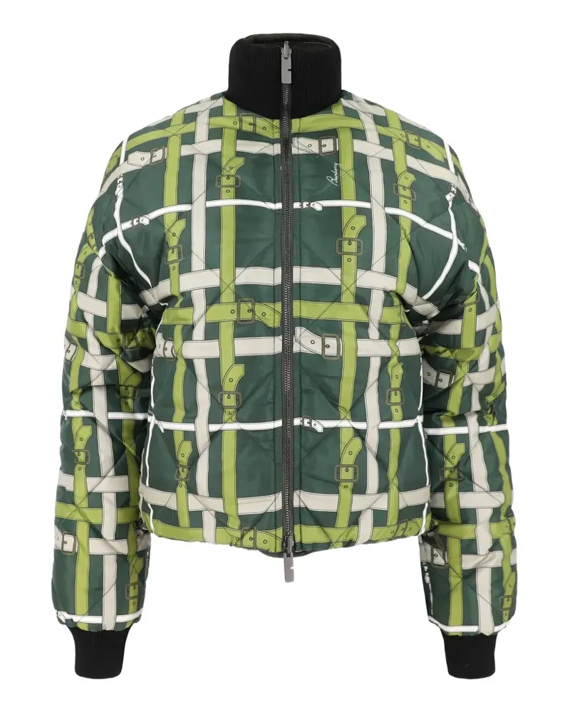 Burberry patterned padded jacket - Grün Grün