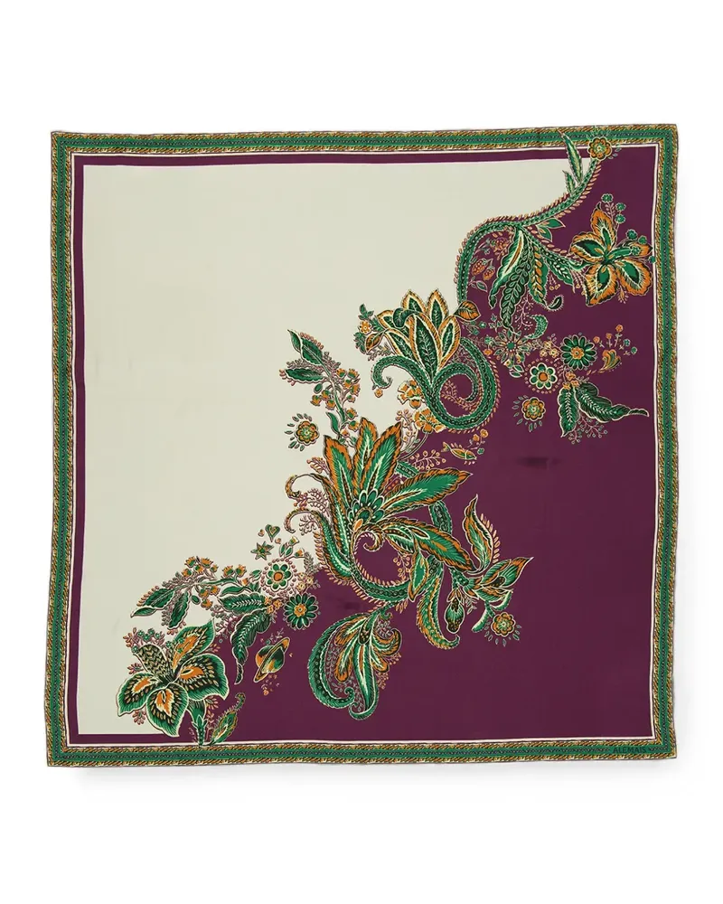 ALEMAIS Ruthie floral-print silk scarf - Nude Nude
