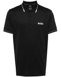 HUGO BOSS Poloshirt mit Logo-Print Schwarz