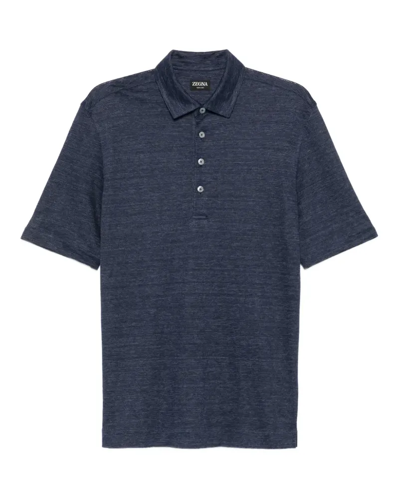 Ermenegildo Zegna Poloshirt mit Knöpfen - Blau Blau