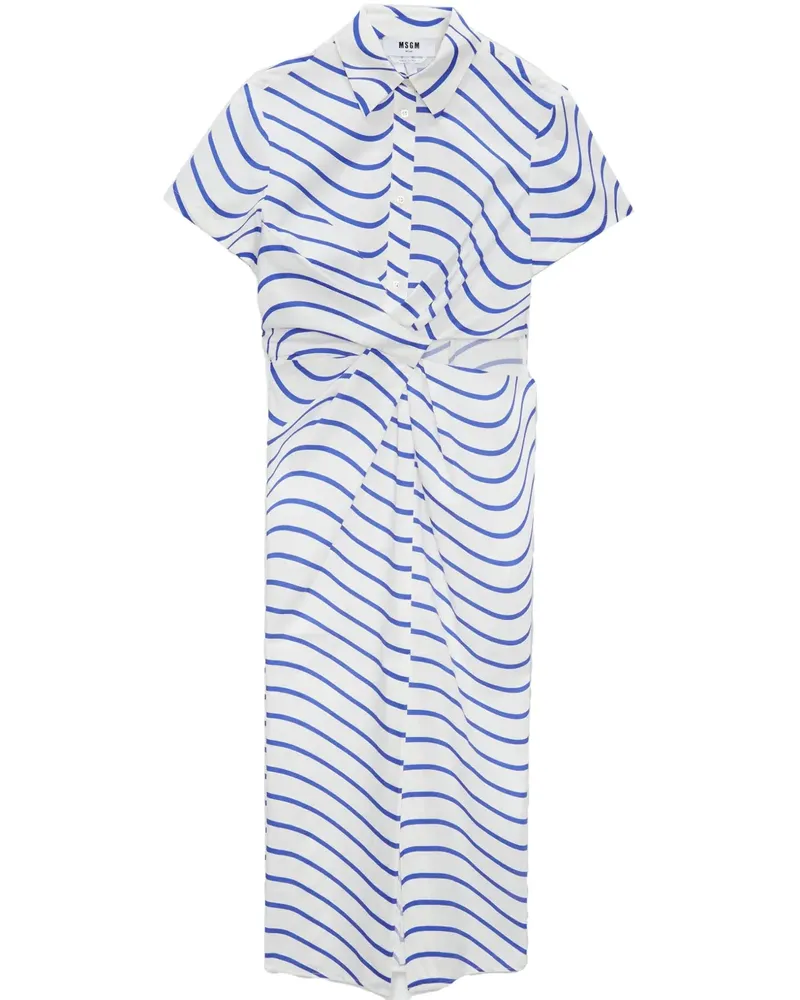 MSGM Maxikleid mit Cut-Out - Weiß Weiß