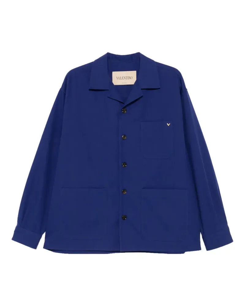 Valentino Garavani VLogo Signature Hemd mit Tasche - Blau Blau