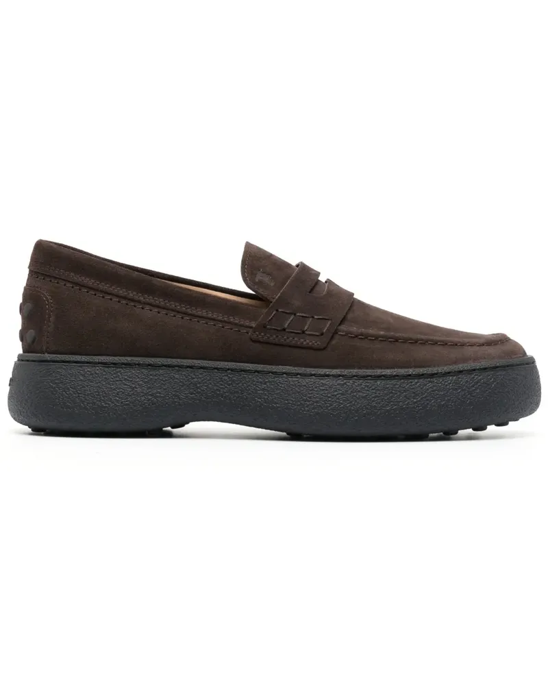 TOD'S Penny-Loafer aus Wildleder - Braun Braun