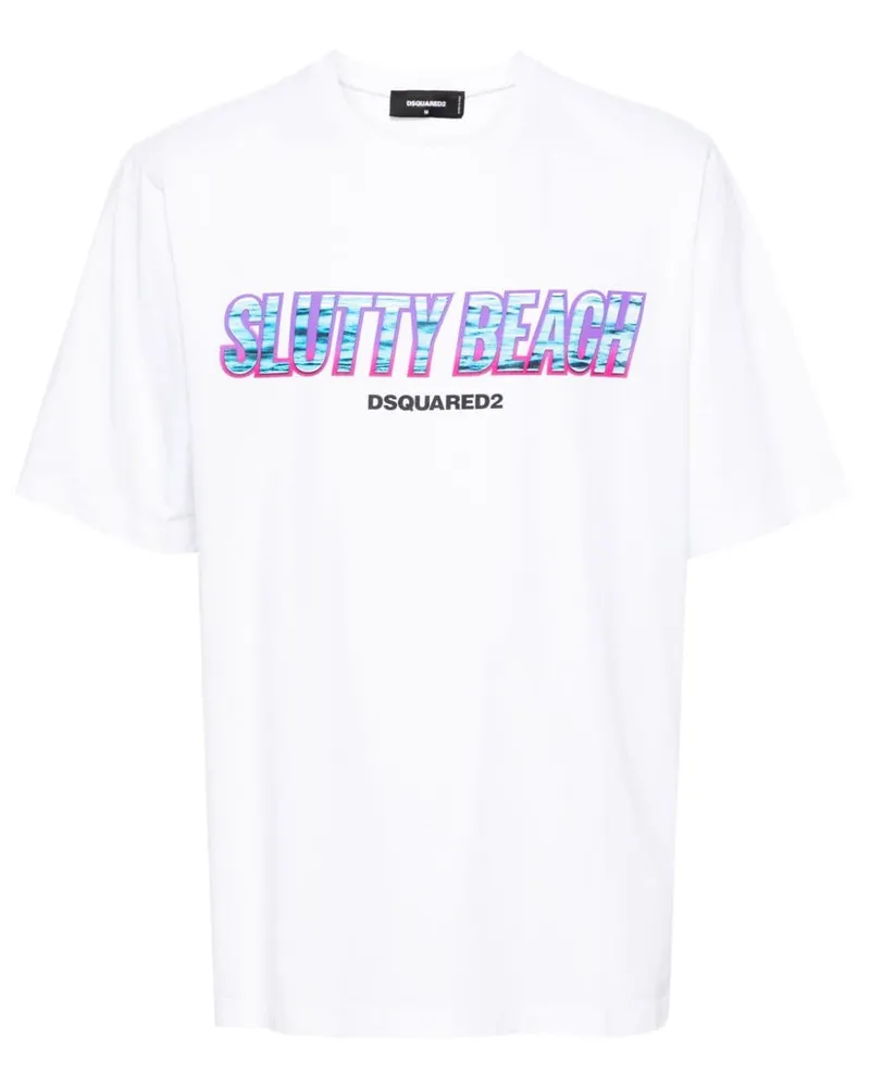 Dsquared2 T-Shirt mit grafischem Print - Weiß Weiß