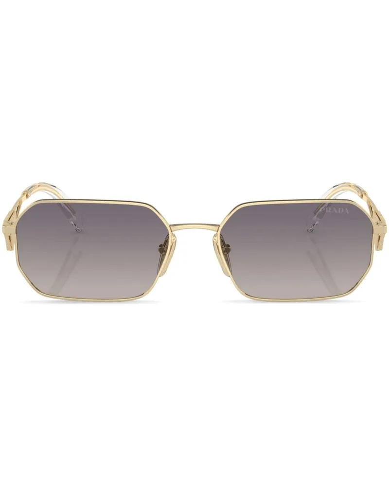 Prada Sonnenbrille mit eckigem Gestell - Gold Gold