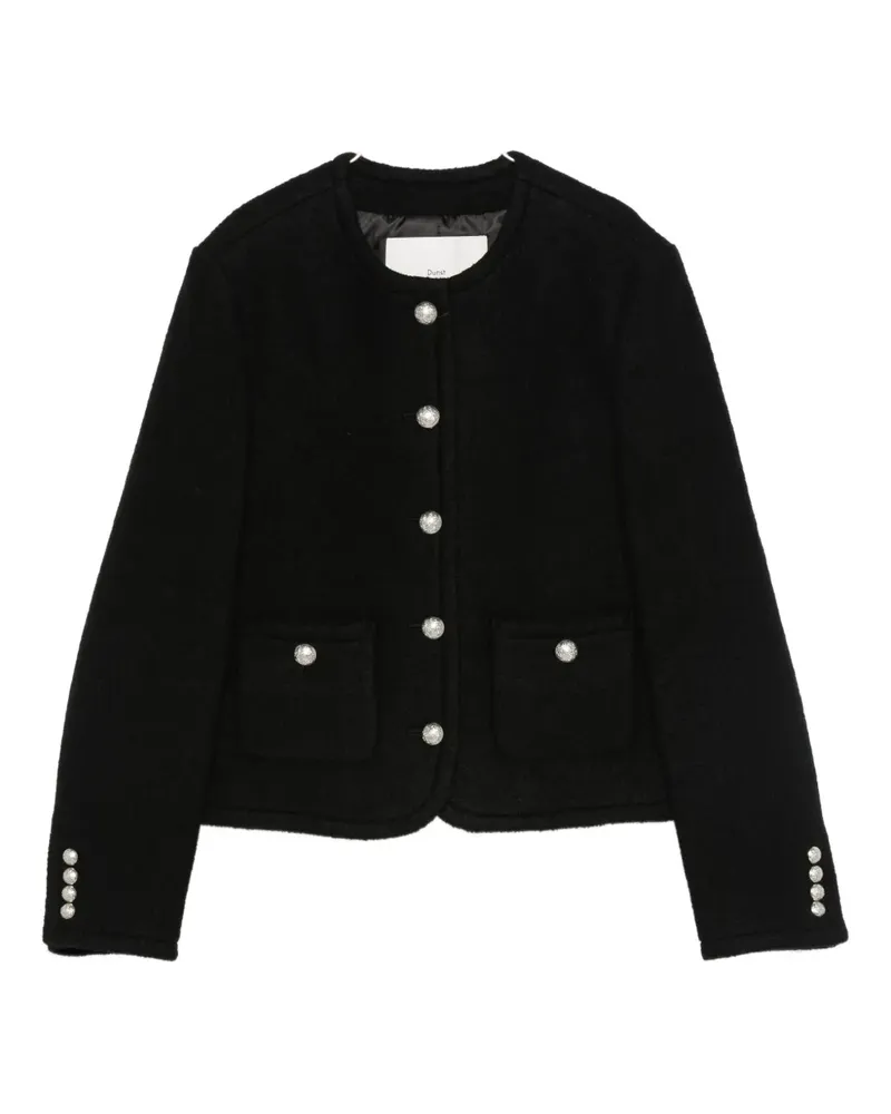 Dunst pearl-button pocketed jacket - Schwarz Schwarz