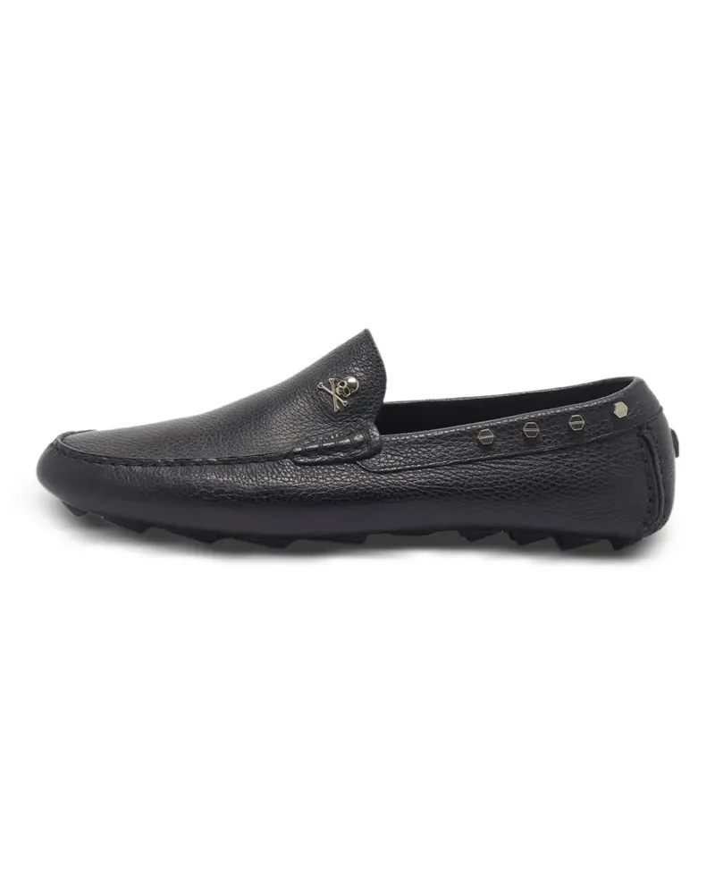 Philipp Plein Loafer mit Totenkopf-Motiv - Schwarz Schwarz