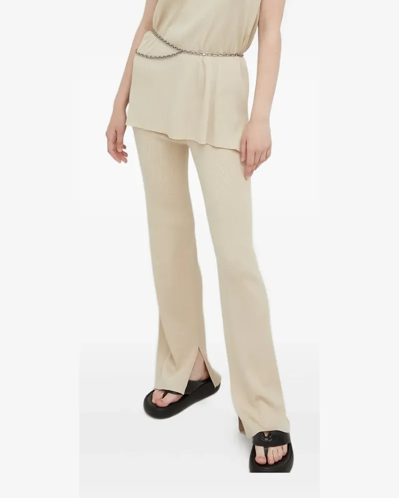 Drykorn Hose mit Saumschlitz - Nude Nude