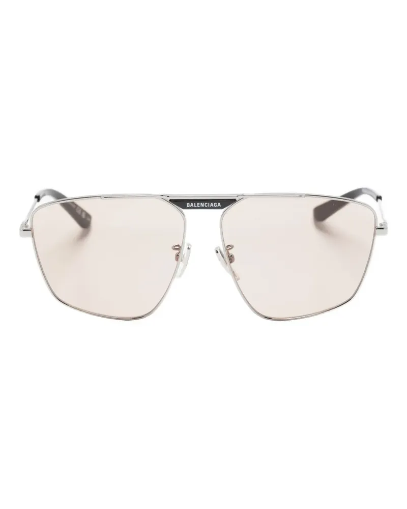 Balenciaga Klassische Pilotenbrille - Silber Silber