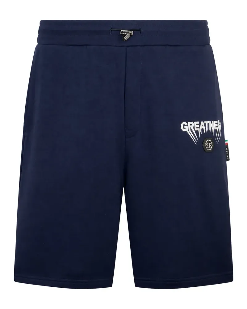 Philipp Plein fleece shorts Greatness - Blau Blau