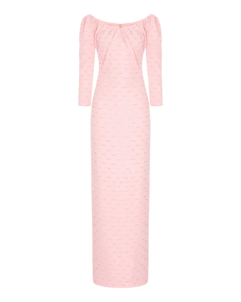 V:PM ATELIER Birgitte crystal-embellished ruched maxi dress - Rosa Rosa