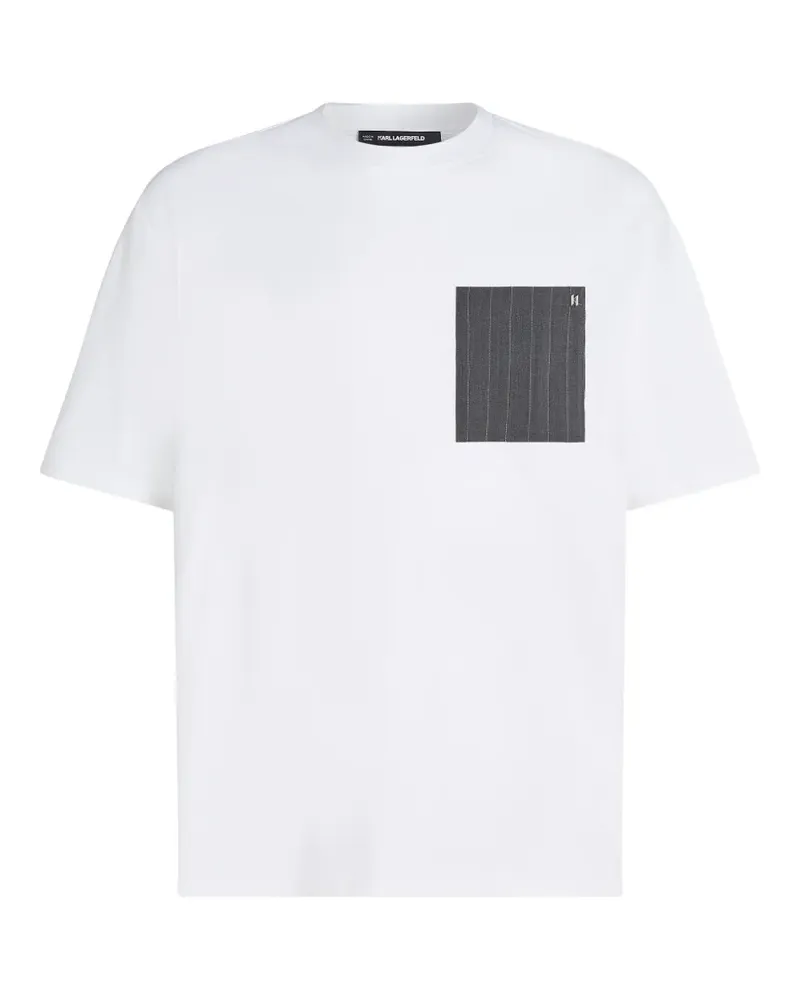 Karl Lagerfeld T-Shirt mit Nadelstreifen - Weiß Weiß