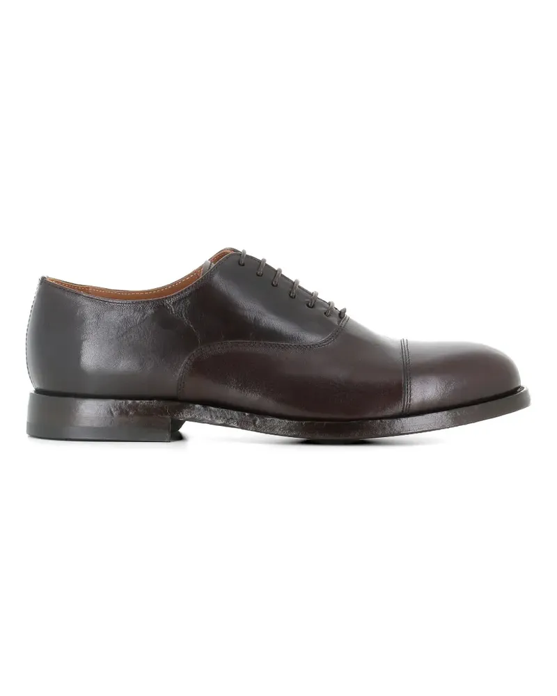 Green George cap-toe leather oxford shoes - Braun Braun