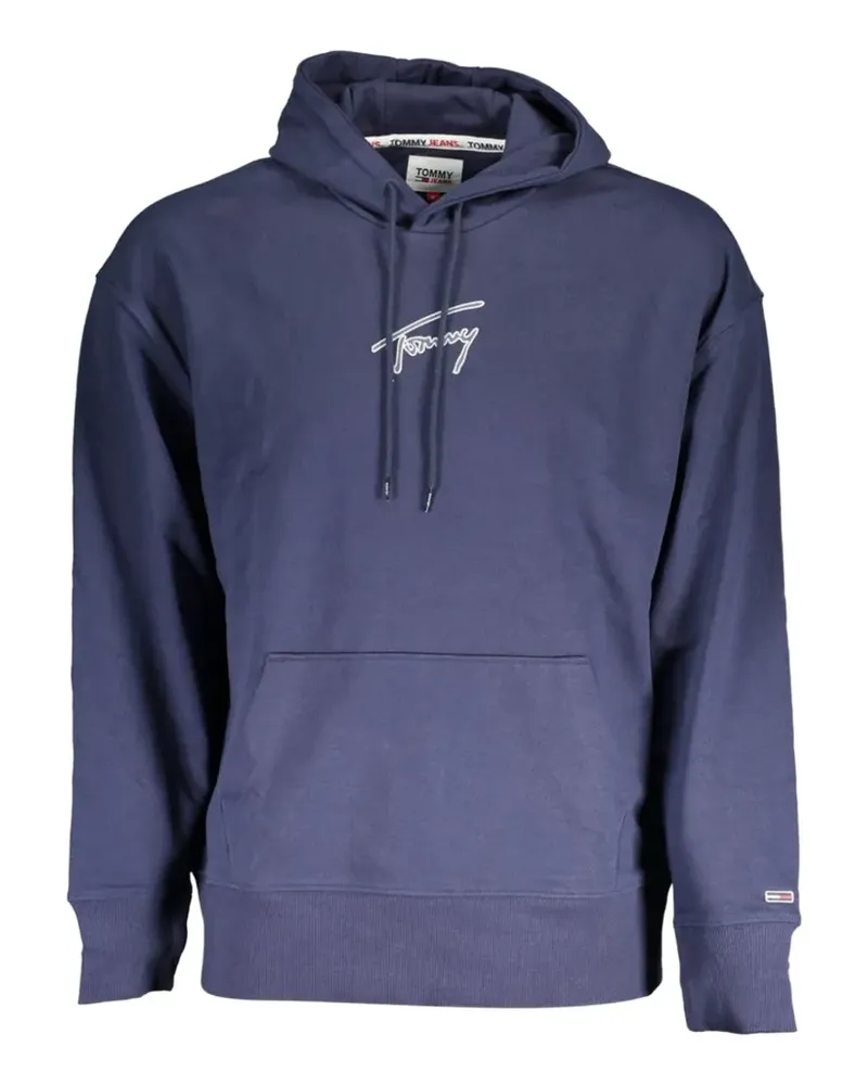 Tommy Hilfiger logo-embroidered hoodie - Blau Blau