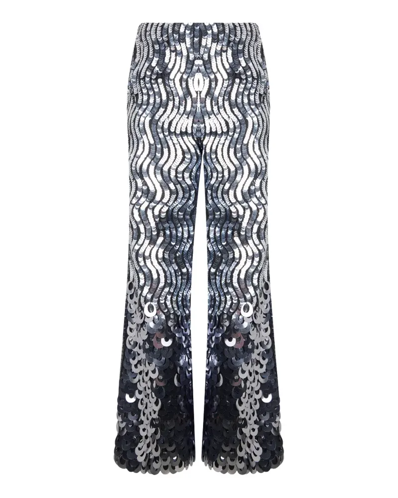 Alberta Ferretti Hose mit Pailletten - Silber Silber