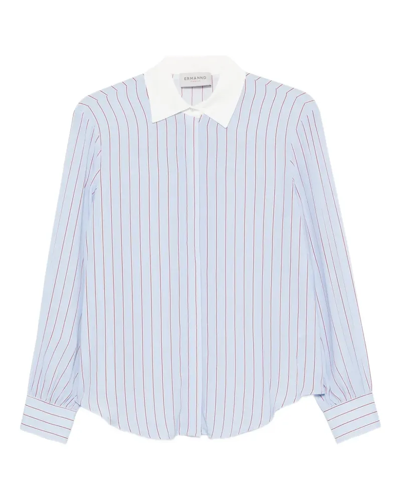 Ermanno Scervino vertical-stripe long-sleeve shirt - Blau Blau