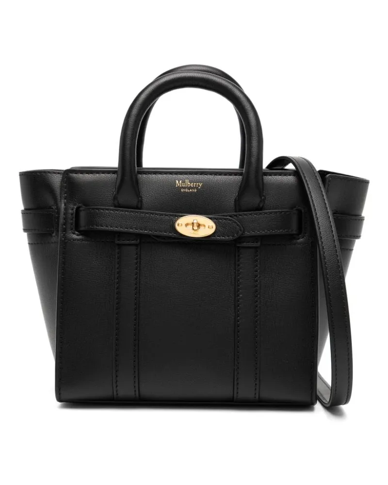 Mulberry Micro Zipped Bayswater Tasche - Schwarz Schwarz