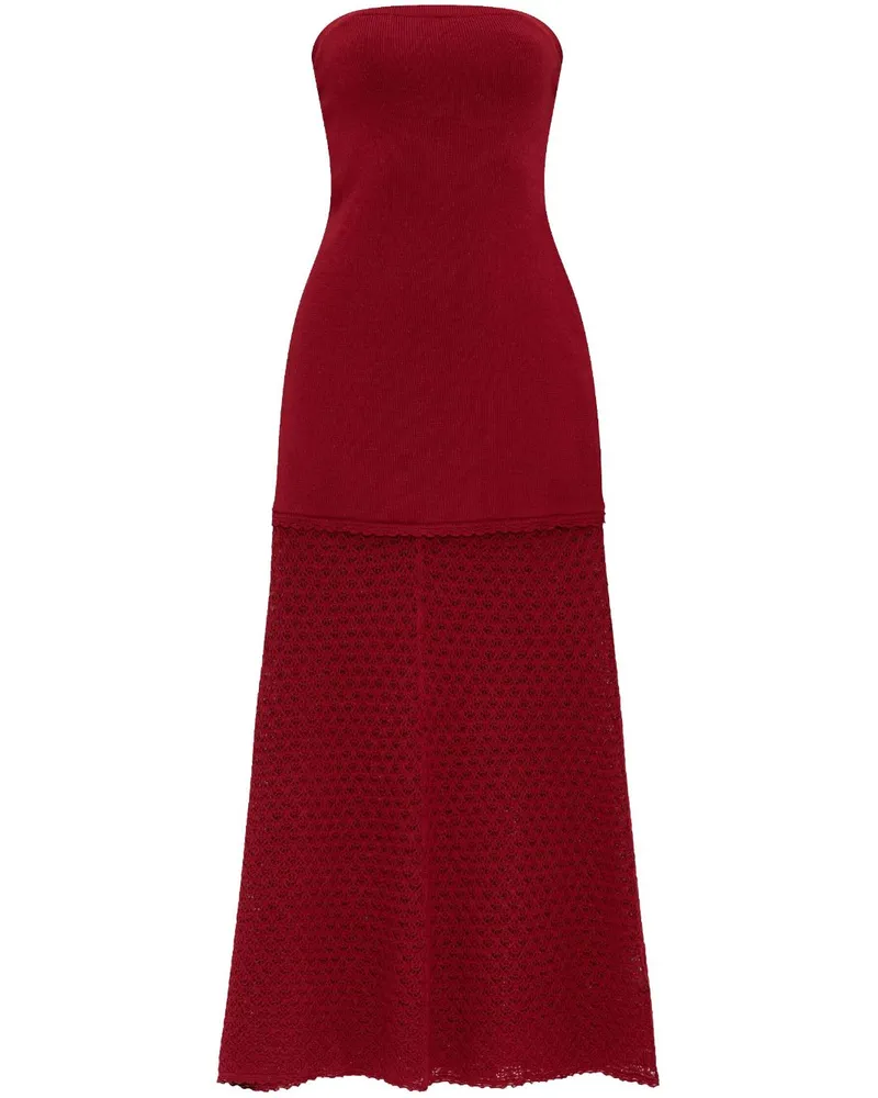 Posse Schulterfreies Maxikleid - Rot Rot