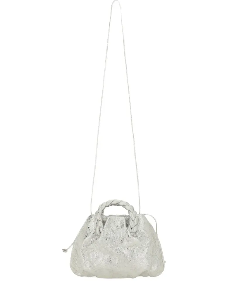 HEREU braided handle tote bag - Silber Silber