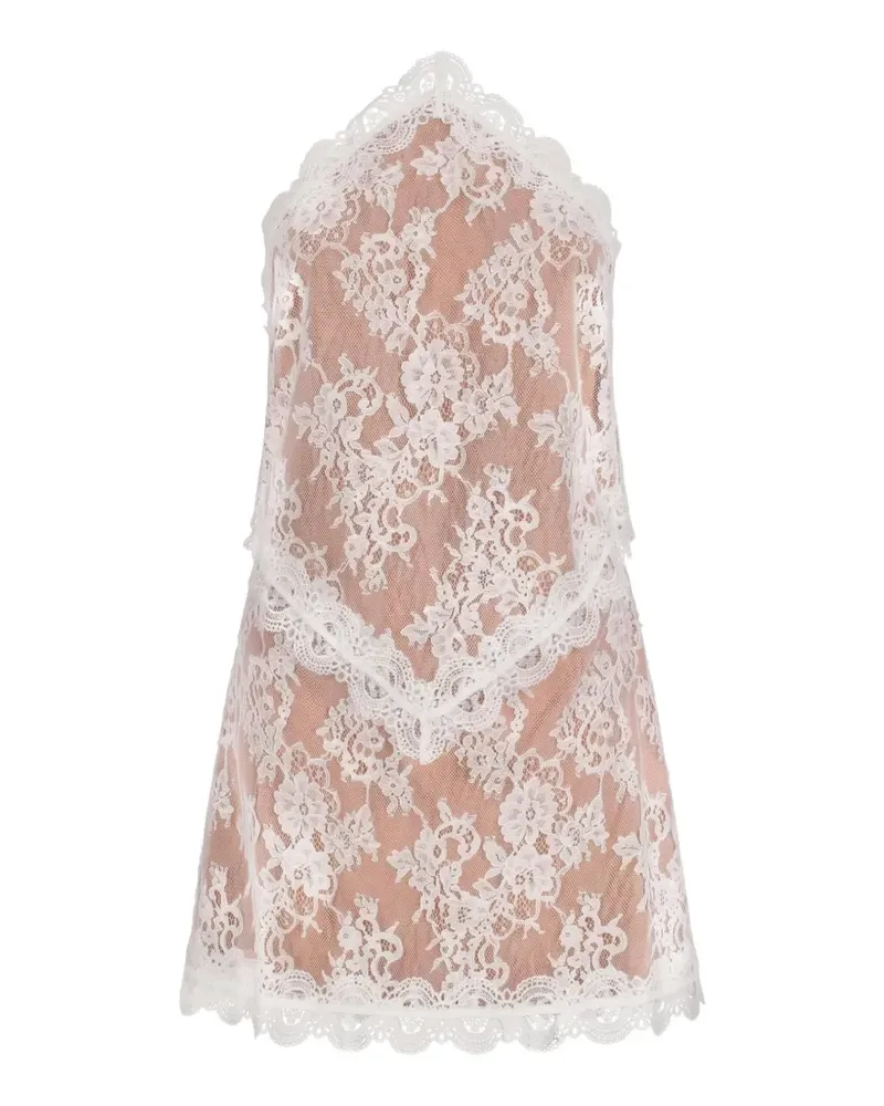Retrofête Flavio Minikleid aus Spitze - Weiß Weiß