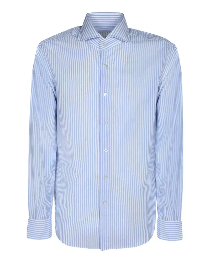 Dell'oglio vertical-stripe long-sleeve shirt - Blau Blau