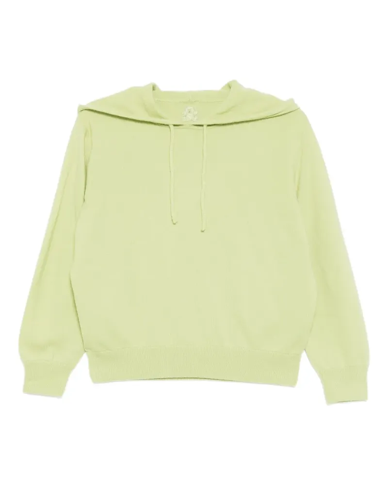 Teddy Cashmere logo-embroidered hoodie - Grün Grün