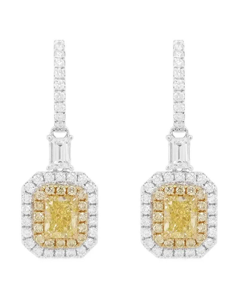 HYT Jewelry Rautenförmige Ohrringe - Silber Silber