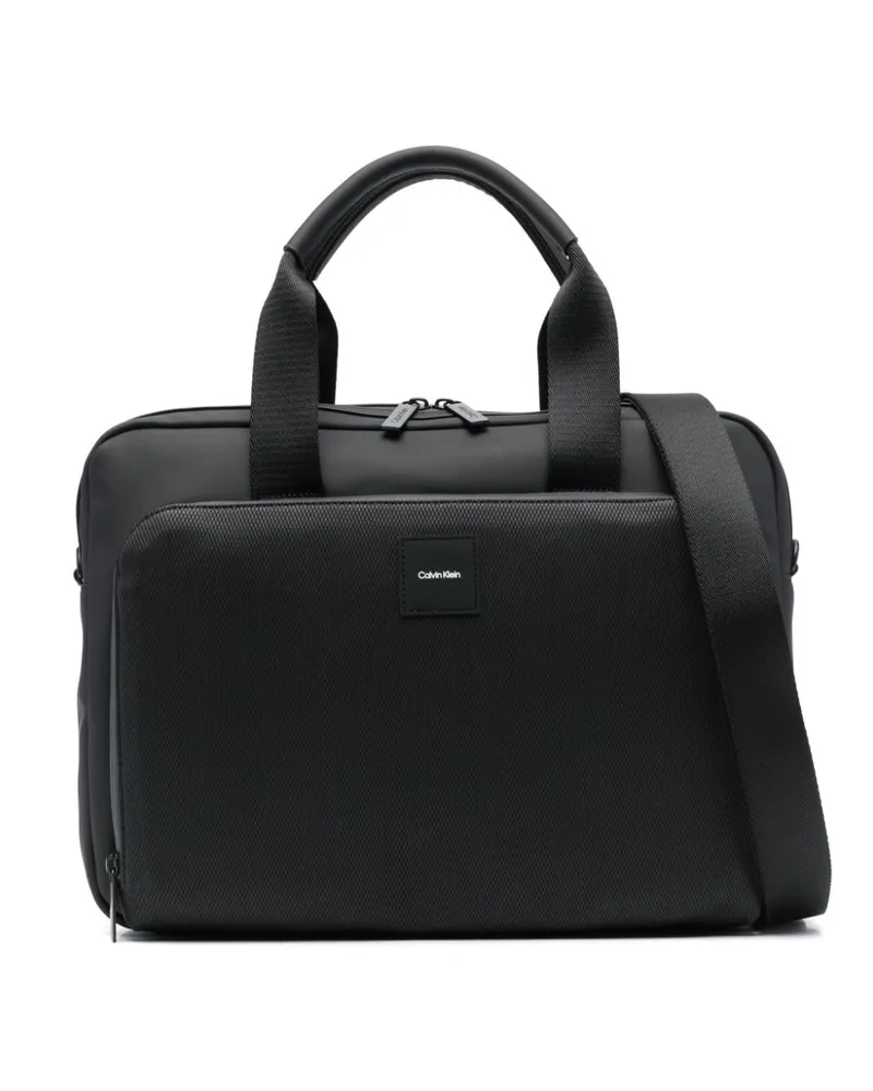 Calvin Klein Laptoptasche mit Kontrasteinsätzen - Schwarz Schwarz