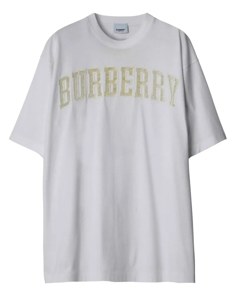 Burberry T-Shirt mit Logo - Weiß Weiß