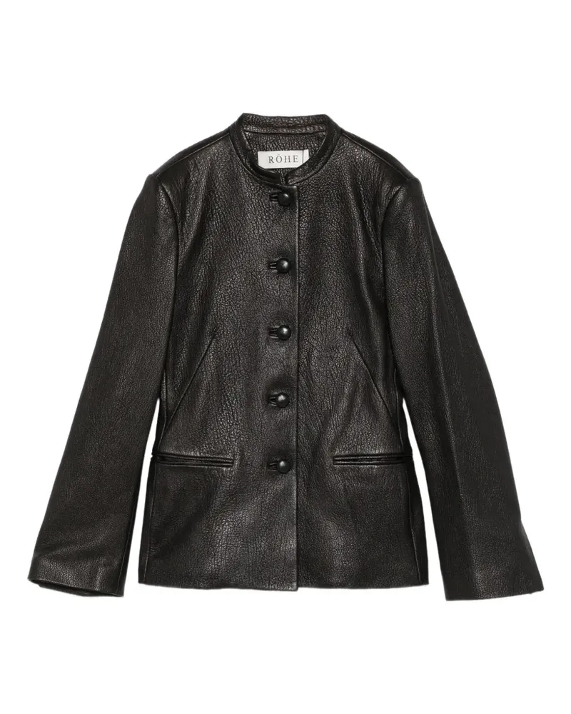 Róhe grained-leather jacket - Schwarz Schwarz