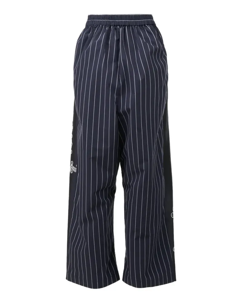 Biyan striped-pattern trousers - Blau Blau