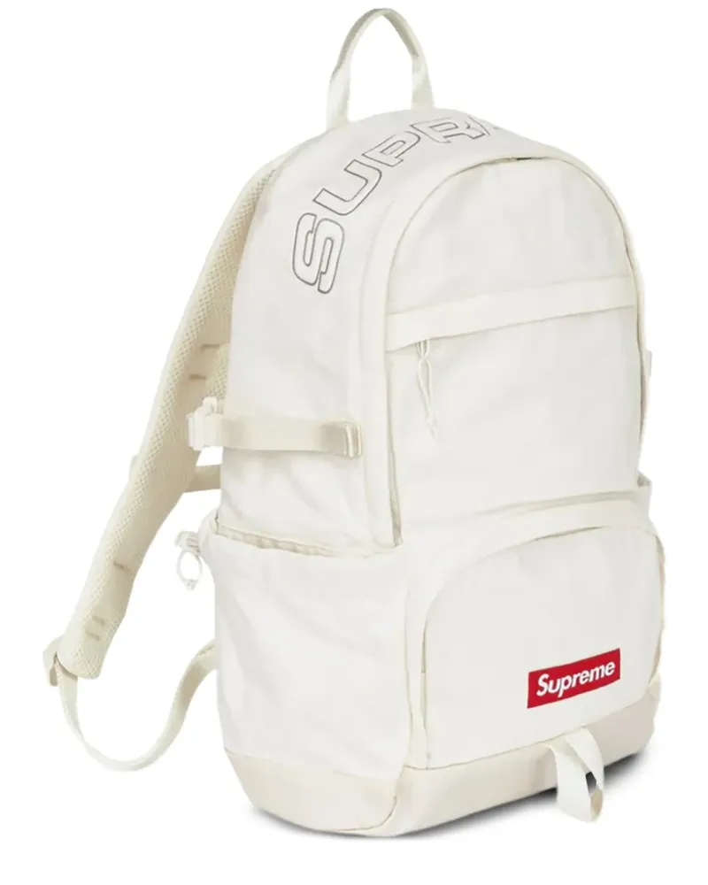 Supreme Being Jeans-Rucksack mit Logo-Schild - Weiß Weiß