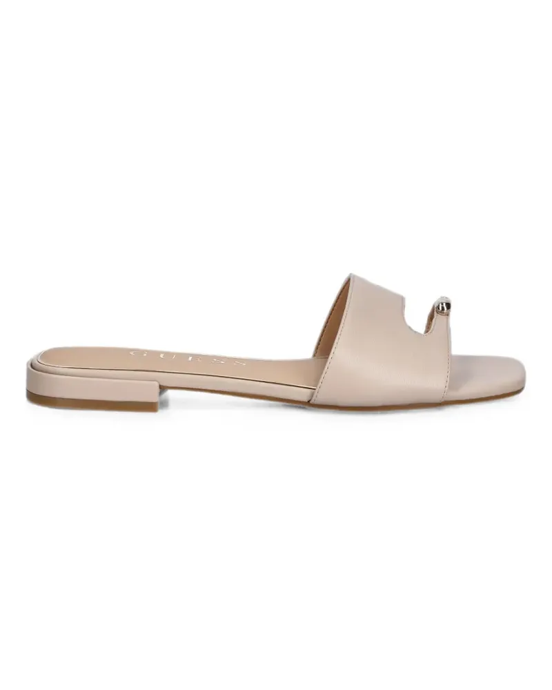 Guess Tablita Sandalen mit Logo-Schild - Nude Nude