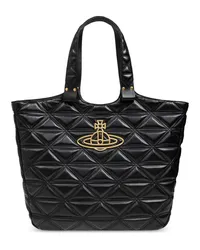 Vivienne Westwood Gesteppte Tote Bag mit Orb-Schild Schwarz