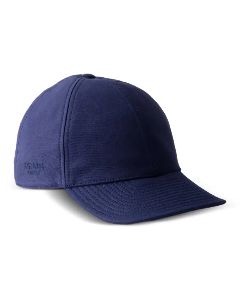Prada old cotton satin baseball cap - Blau Blau
