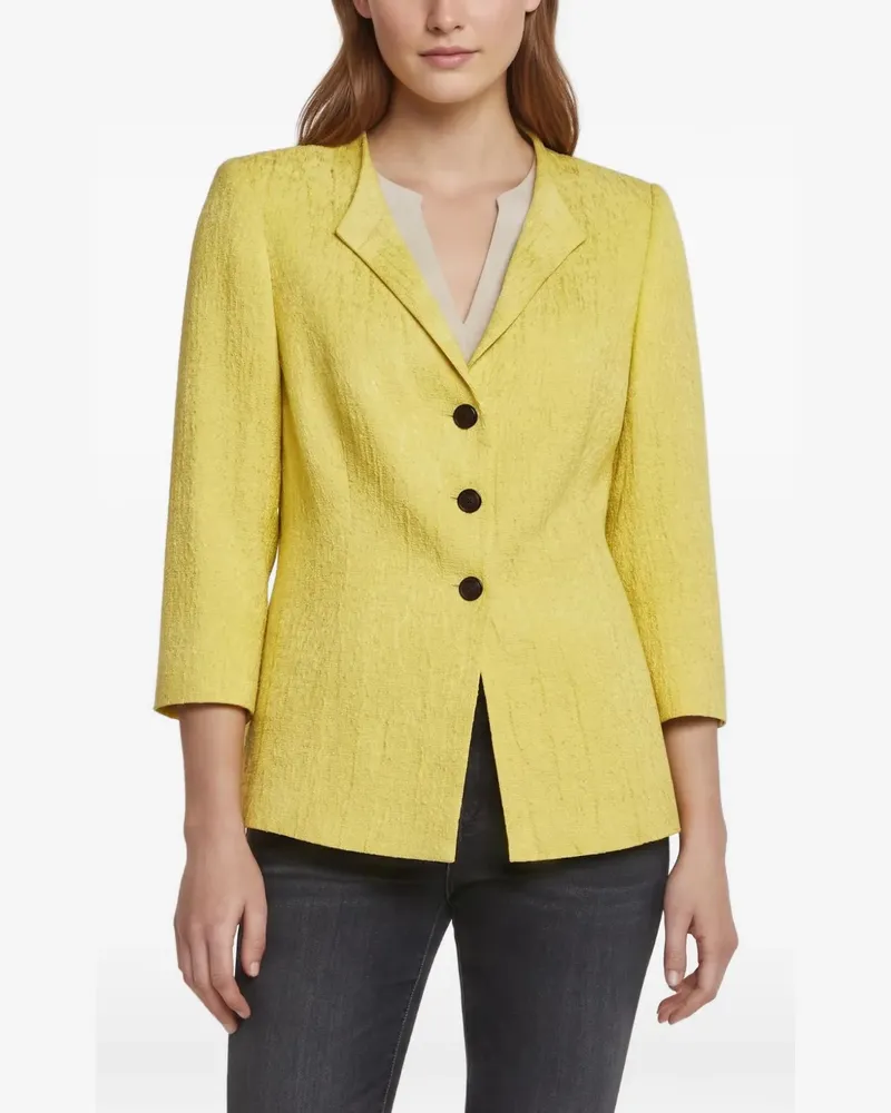 Marina Rinaldi Jacquard-Jacke mit Knöpfen - Gelb Gelb