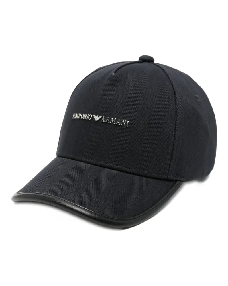 Emporio Armani logo-plaque baseball cap - Blau Blau