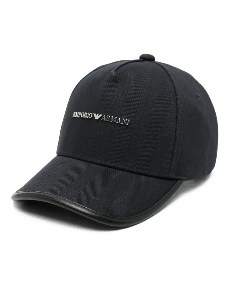 Emporio Armani logo-plaque baseball cap - Blau Blau