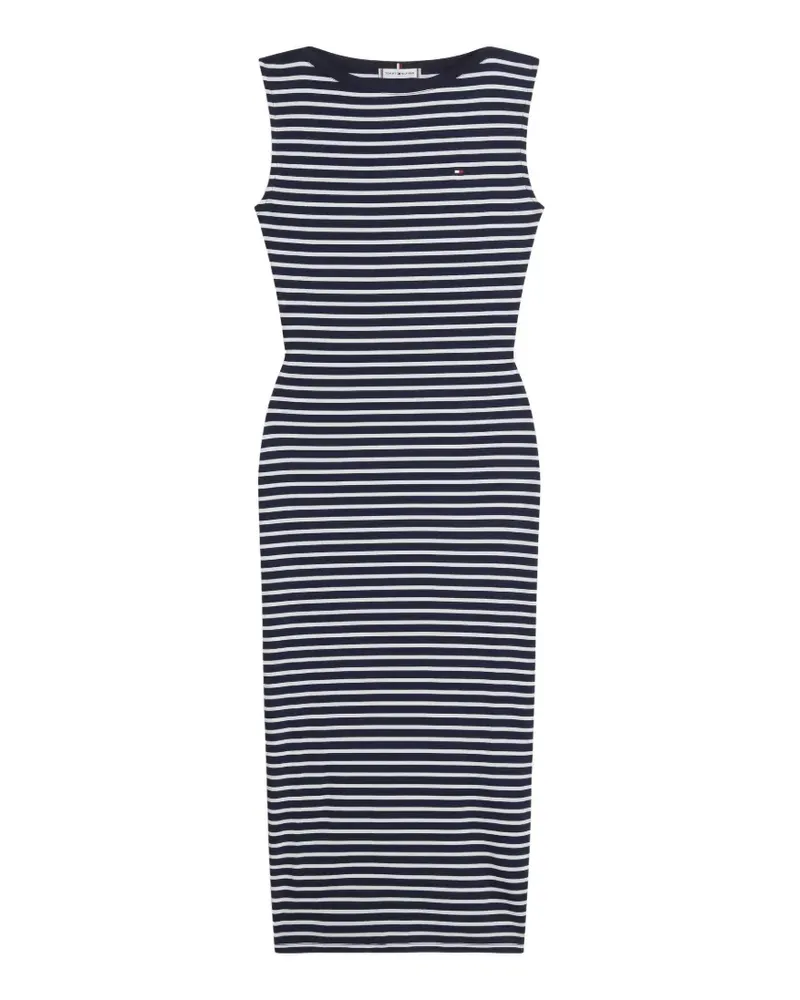 Tommy Hilfiger Gestreiftes Midikleid - Blau Blau