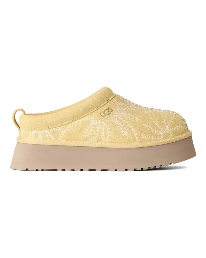 UGG Tazz Botanic Plateau-Mules mit Stickerei - Gelb Gelb