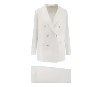 Doppelreihiger Anzug - Weiß