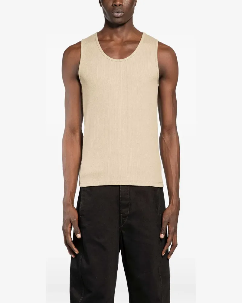 Christophe Lemaire ribbed cotton tank top - Nude Nude